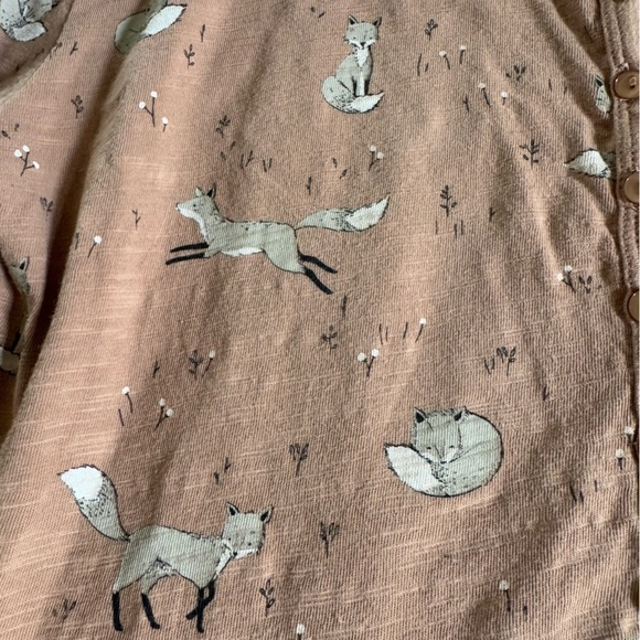 Rylee + Cru fox print mini dress Maeve long sleeve buttons cotton small - Picture 4 of 8